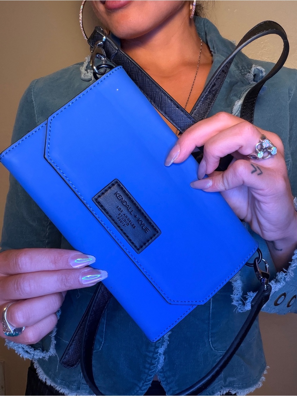 Kendall & Kylie Electric Blue Crossbody Wallet